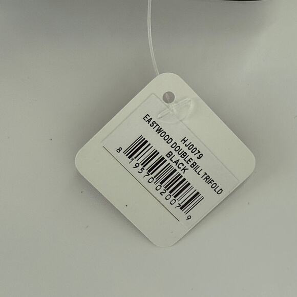 House of Jack Mens Wallet Eastwood Double Bill Black Leather Card Slots Trifold - Picture 4 of 7